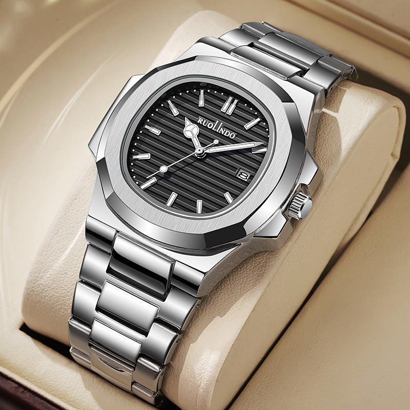 Double Calendar Advanced Stainless Steel Luminous Men's Watch - URBAN METRO