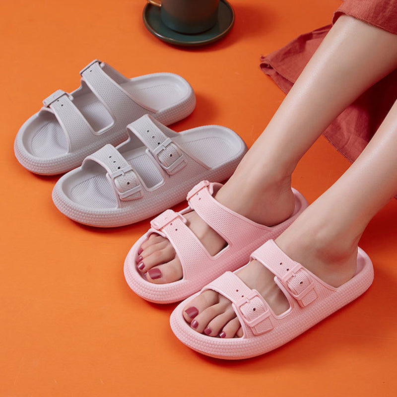 Platform Slippers Women's Summer Buckle Home Shoes Fashion Outdoor Wear Soft Bottom Sandals - URBAN METRO