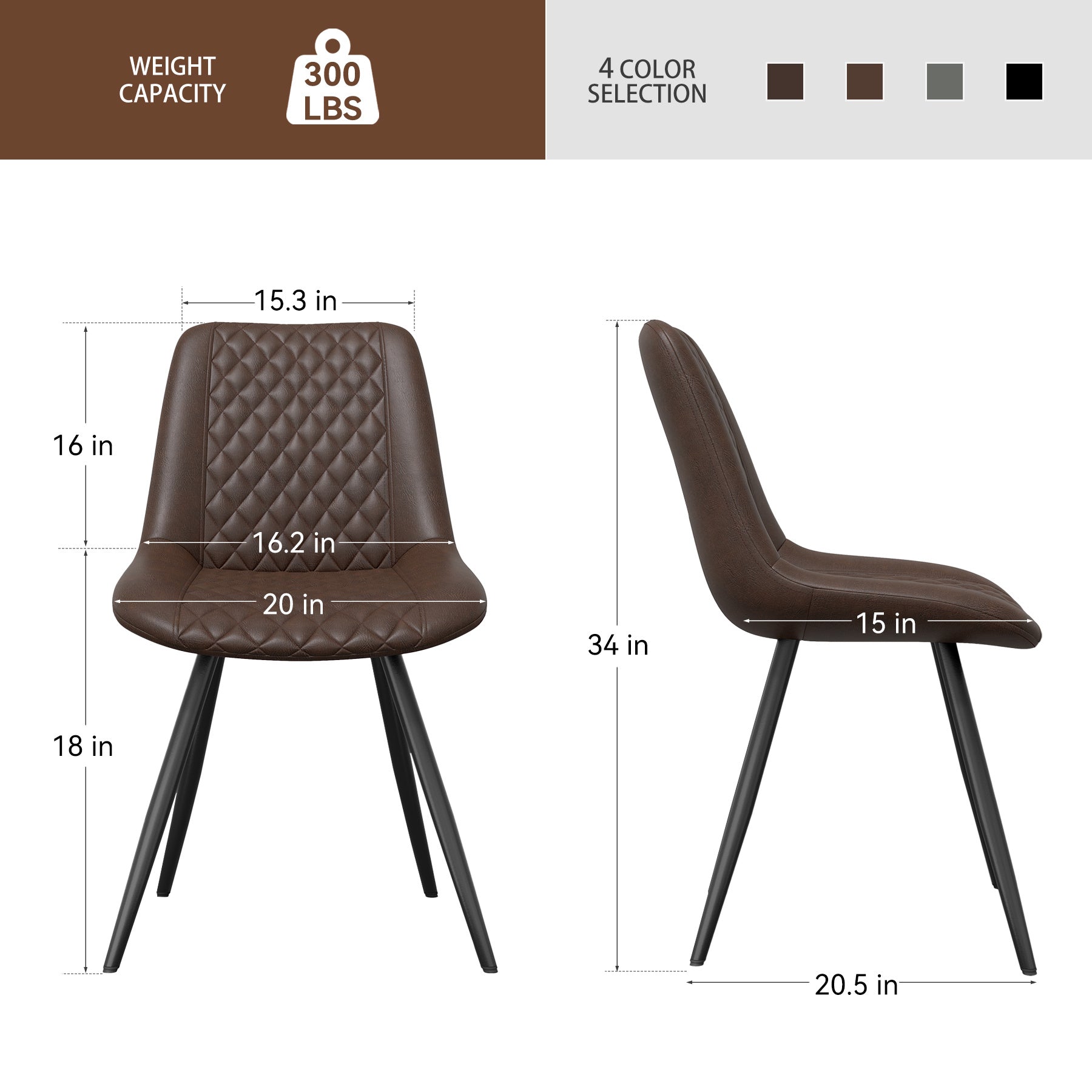 PU leather dining chairs,kitchen, living room, bedroom. - URBAN METRO