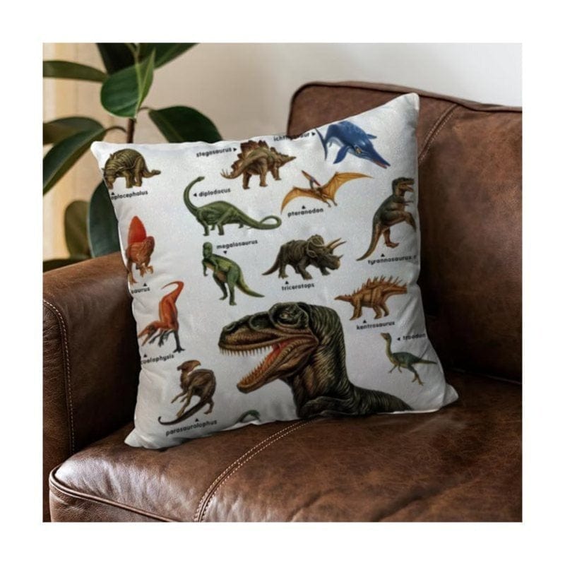 Wild Dinosaur Pillow Cover - Animal Dinosaur Pillowcase Tyrannosaurus Rex Brachiosaurus Dinosaur Pillowcase Square 18x18 Suitable For Boys' Room Home Decoration - URBAN METRO