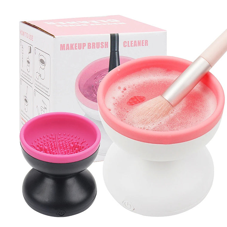 Electric Makeup Brush Cleaner Machine Portable Automatic USB Cosmetic Brush Cleaner Tools For All Size Beauty Makeup Brushes Set - URBAN METRO