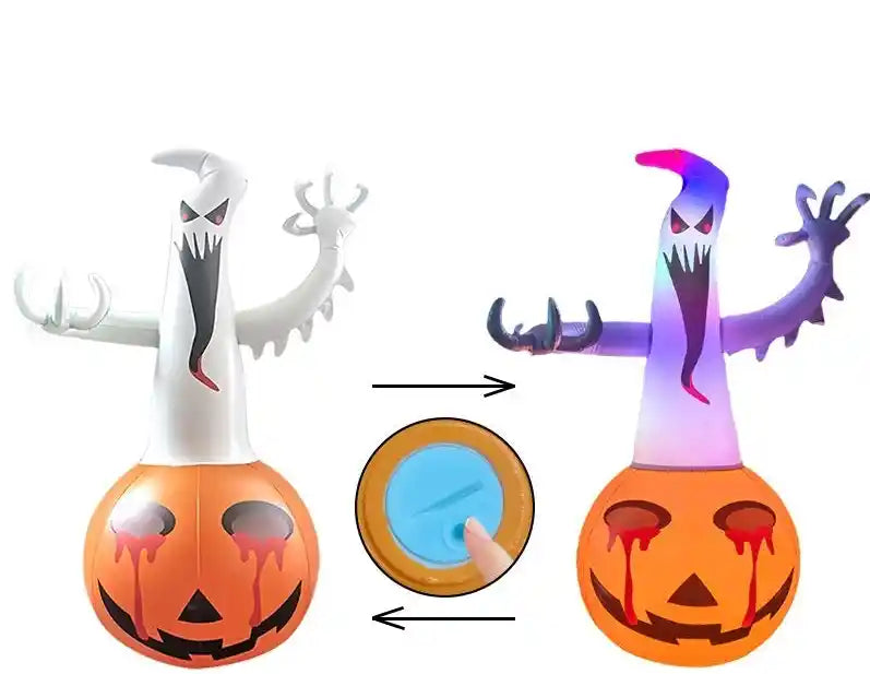 Halloween Inflatable Ghost Pumpkin | Outdoor Luminous Decoration