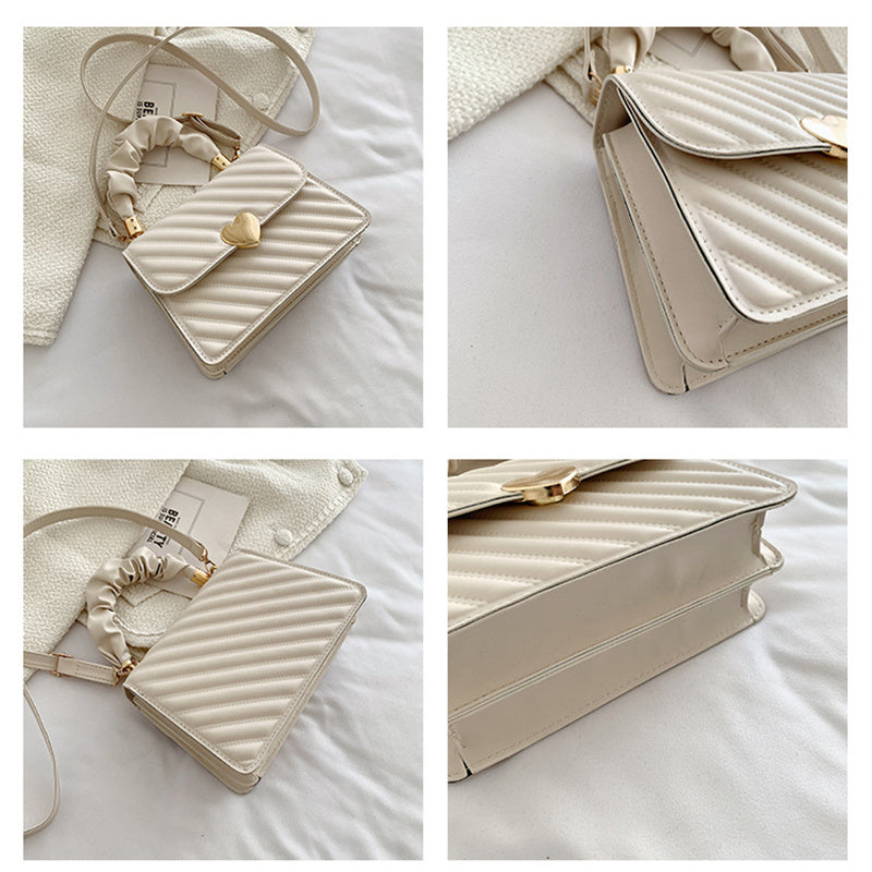 Women Handbags Fashion Chain Shoulder Bags With Love Metal Design - URBAN METRO