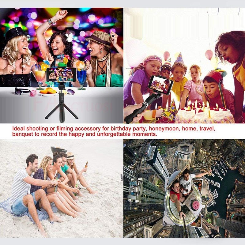 Compatible with Apple, Tripod Selfie Stick Mobile Universal Live Triangle Bracket One Bluetooth Selfie Artifact - URBAN METRO