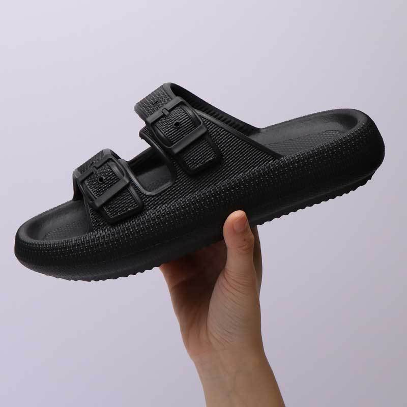 Platform Slippers Women's Summer Buckle Home Shoes Fashion Outdoor Wear Soft Bottom Sandals - URBAN METRO