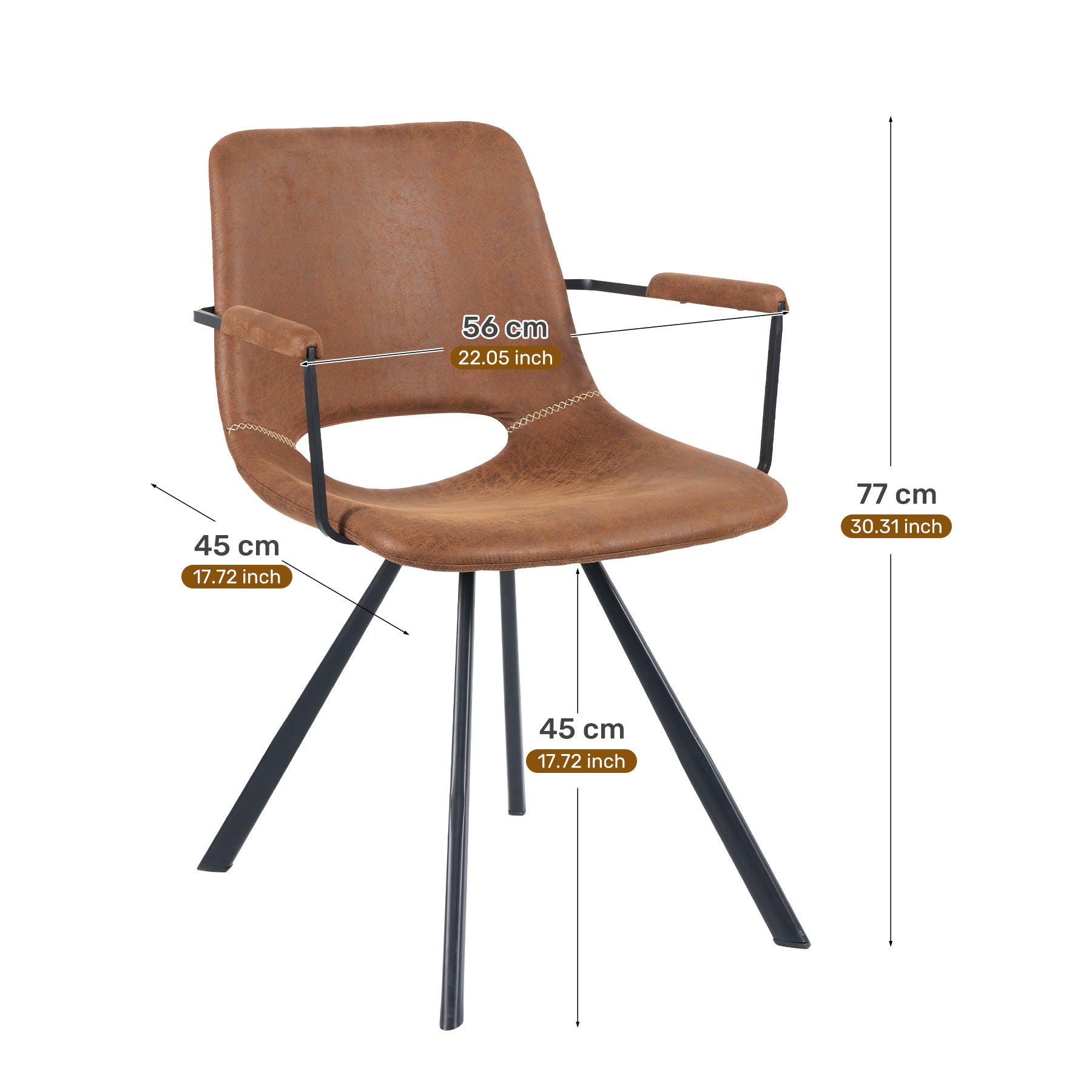 Modern Interior Kitchen & Dinning Room Chairs soft velvet coating Synthetic leather covering - URBAN METRO