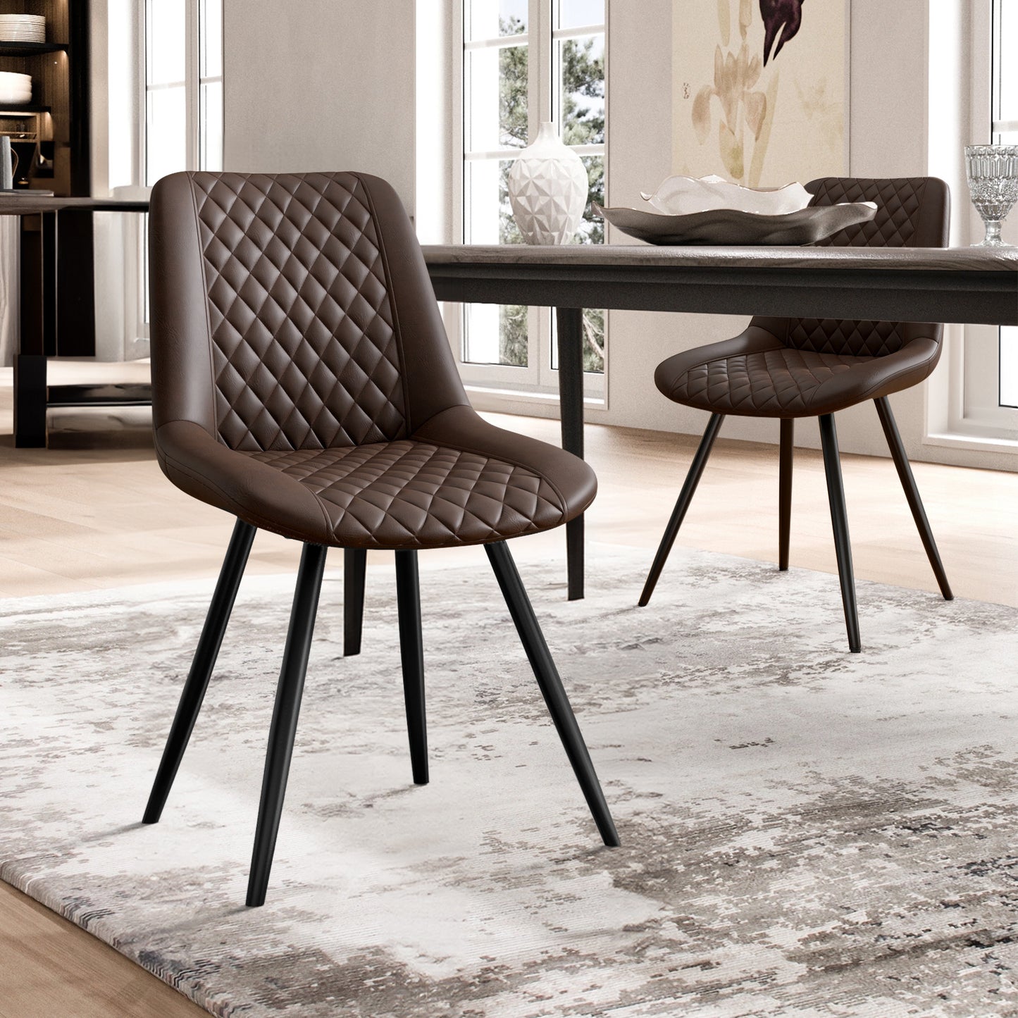 PU leather dining chairs,kitchen, living room, bedroom. - URBAN METRO