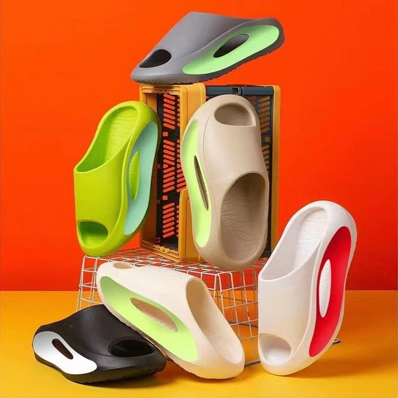 Ins Slippers Women Men Peep Toe Slipper Summer Hollow Unisex Sports Beach Shoes - URBAN METRO
