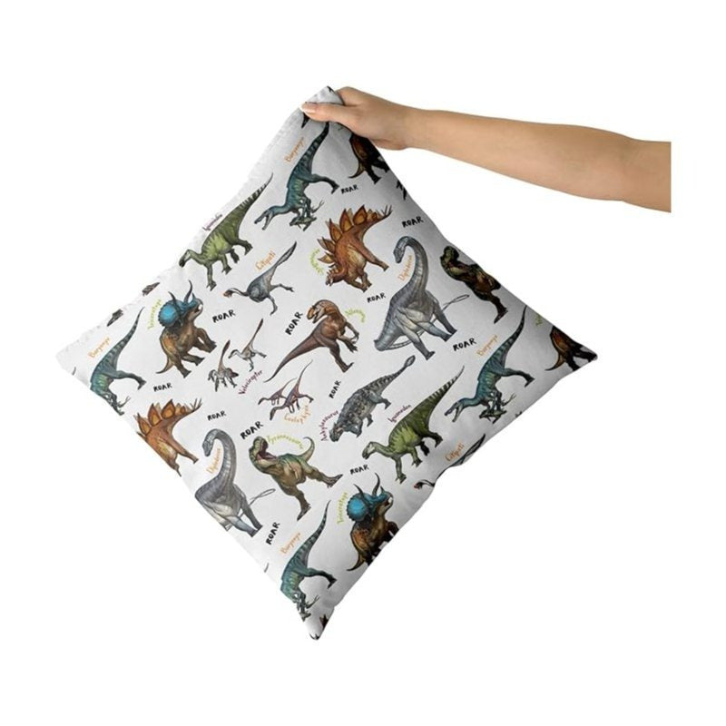 Wild Dinosaur Pillow Cover - Animal Dinosaur Pillowcase Tyrannosaurus Rex Brachiosaurus Dinosaur Pillowcase Square 18x18 Suitable For Boys' Room Home Decoration - URBAN METRO