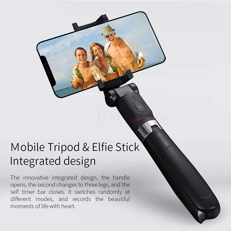 Compatible with Apple, Tripod Selfie Stick Mobile Universal Live Triangle Bracket One Bluetooth Selfie Artifact - URBAN METRO