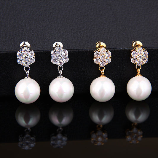 Round pearl long earrings - URBAN METRO