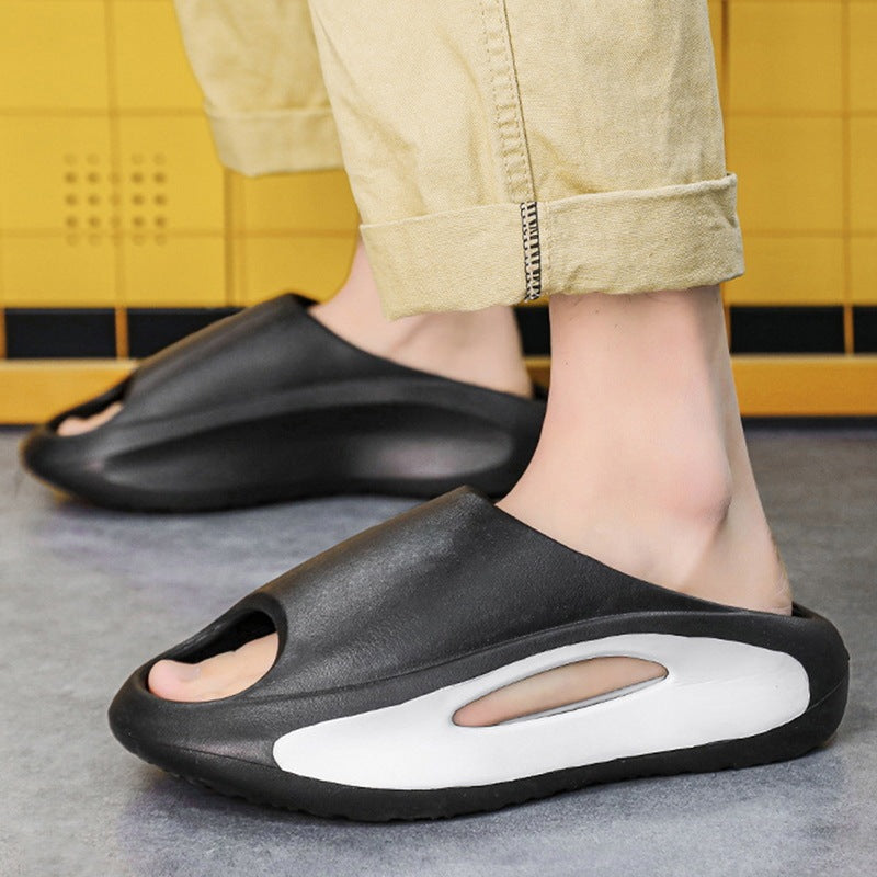 Ins Slippers Women Men Peep Toe Slipper Summer Hollow Unisex Sports Beach Shoes - URBAN METRO