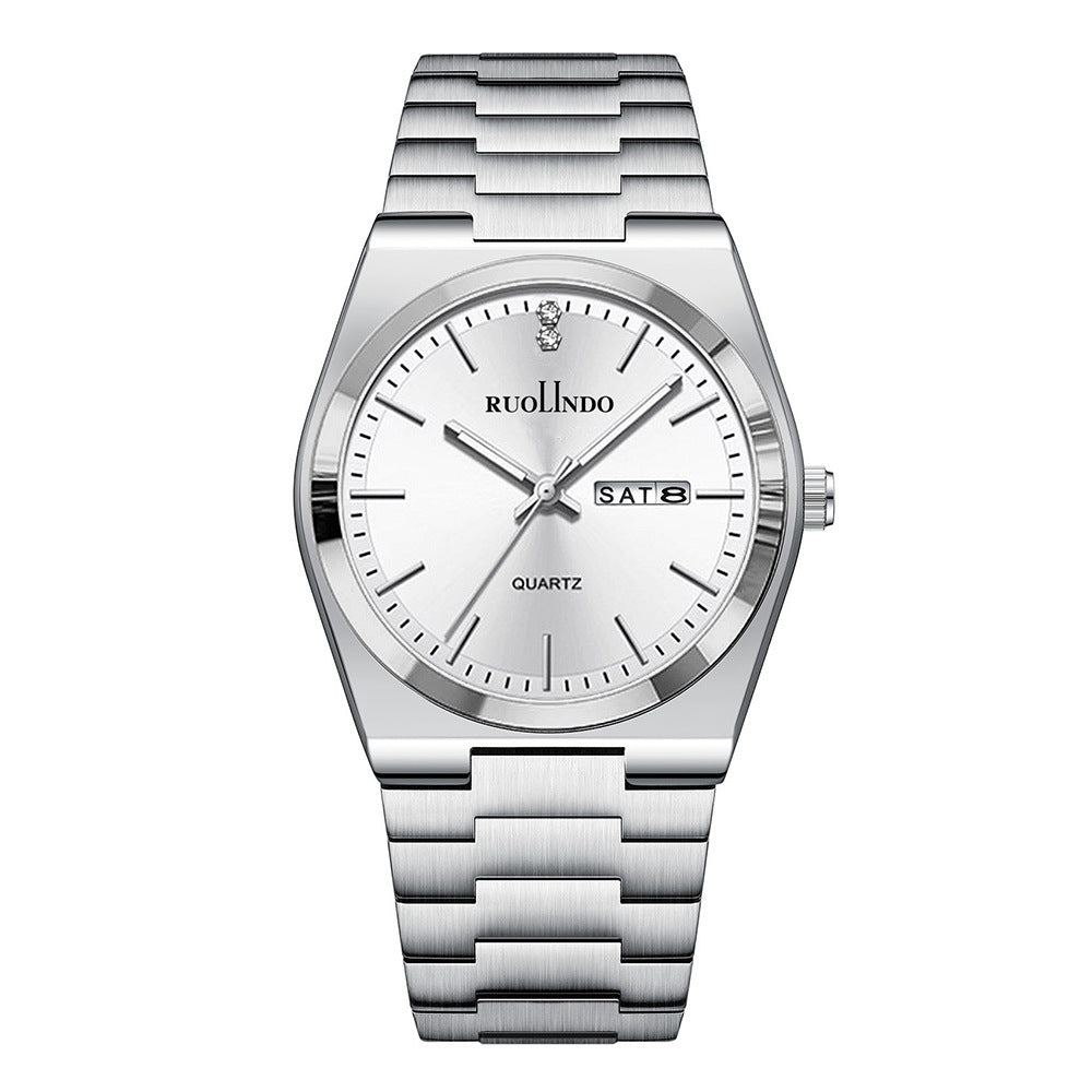 Double Calendar Advanced Stainless Steel Luminous Men's Watch - URBAN METRO