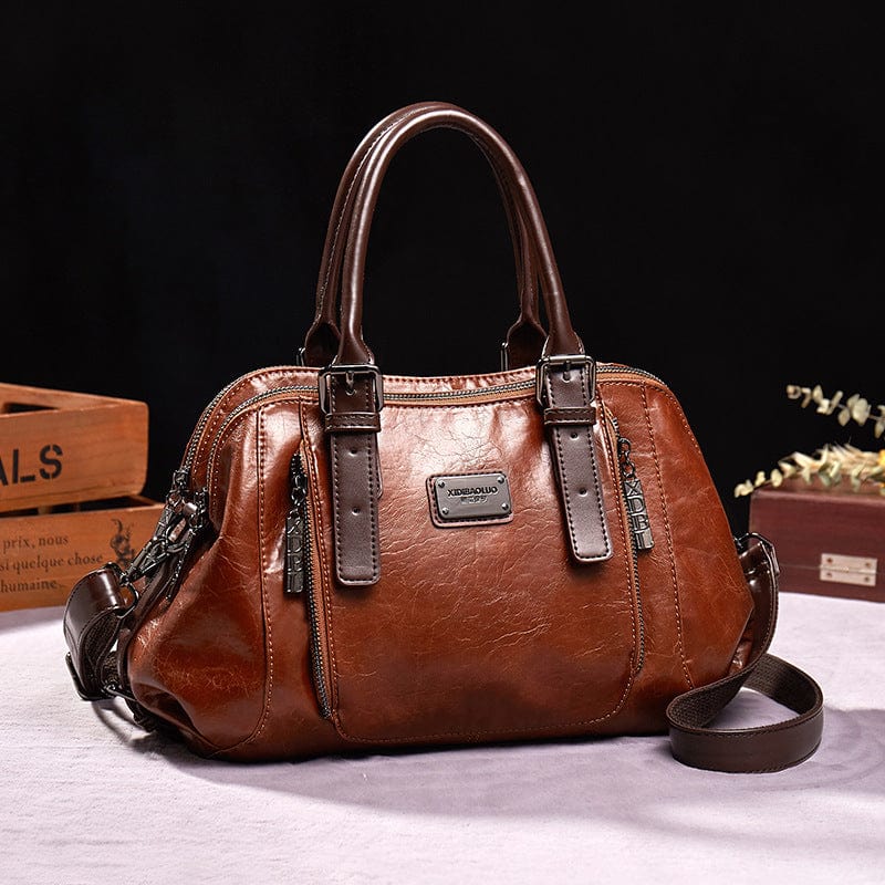 One-shoulder Portable Messenger Large-capacity Soft Leather Female Bag - URBAN METRO