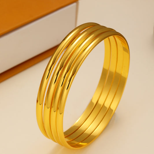 4pcs Minimalist Personalized Elemental Circle Copper Bracelet - URBAN METRO