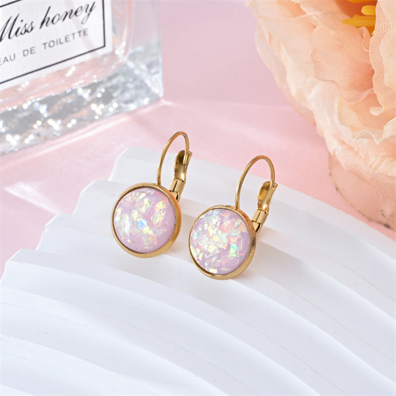 New Sequin Rhinestone Earrings Fashion Stainless Steel Jewelry For Women - URBAN METRO