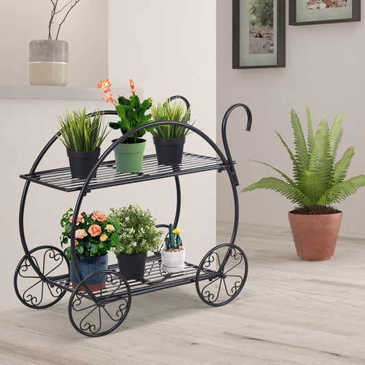 Heavy Duty Metal Flower Cart Plant Stand - URBAN METRO