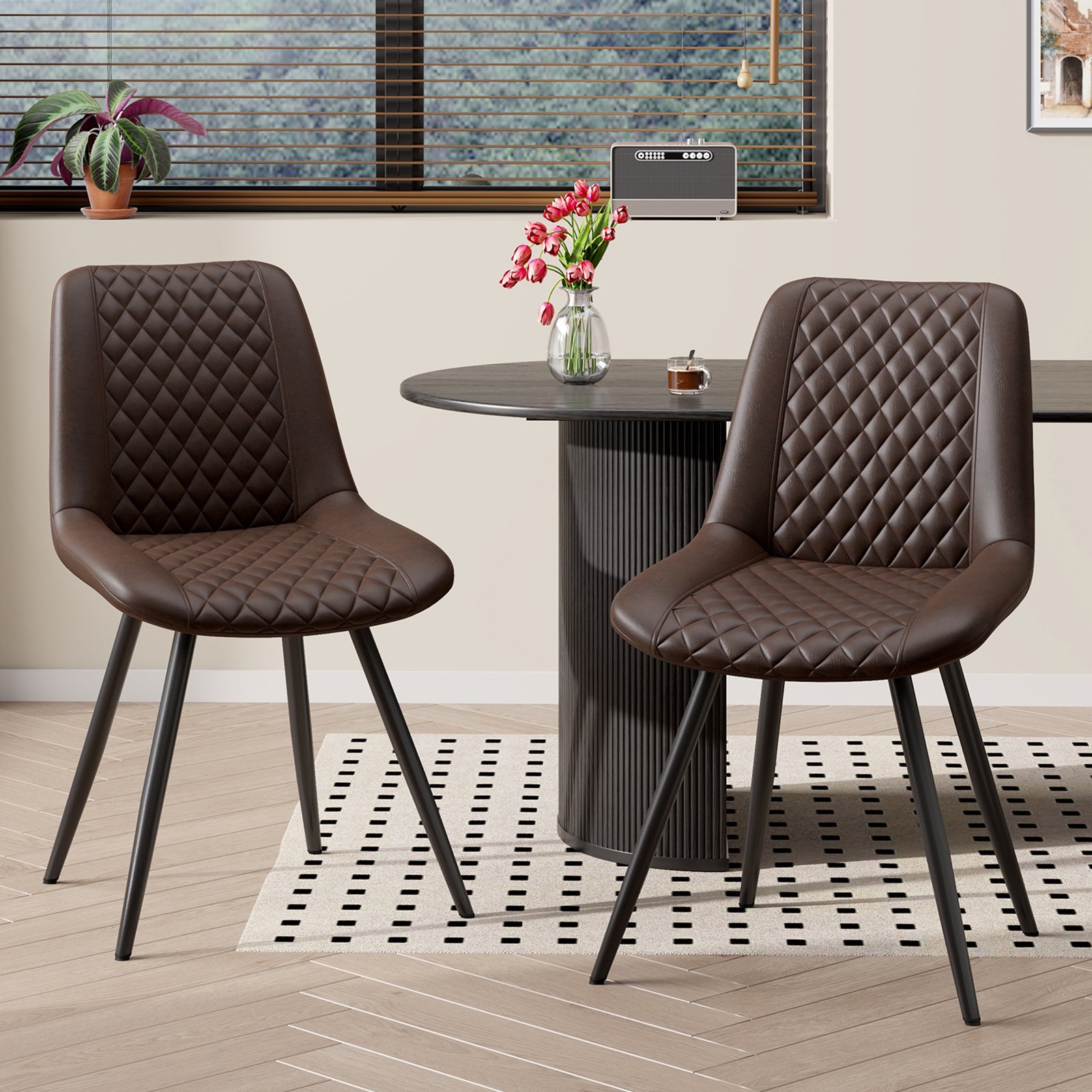 PU leather dining chairs,kitchen, living room, bedroom. - URBAN METRO