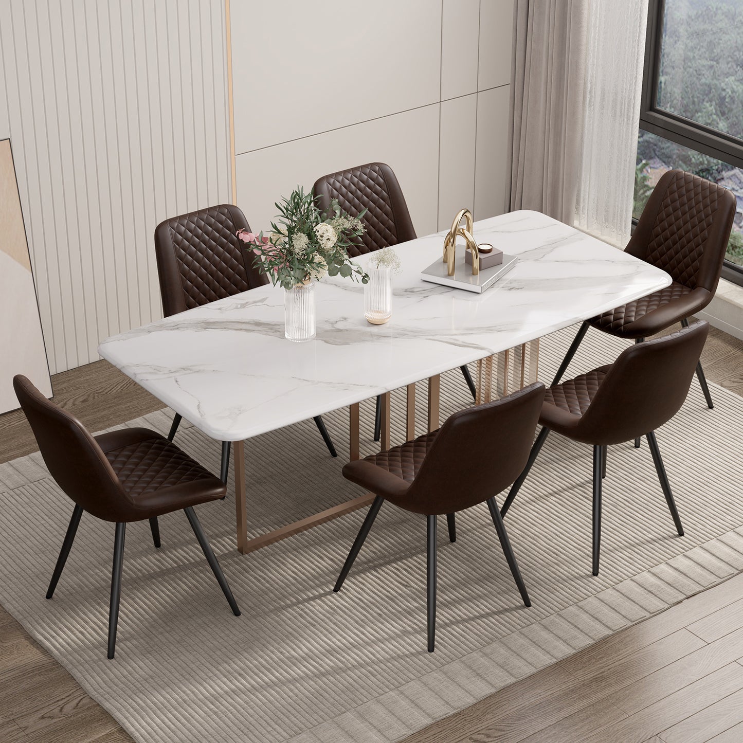 PU leather dining chairs,kitchen, living room, bedroom. - URBAN METRO