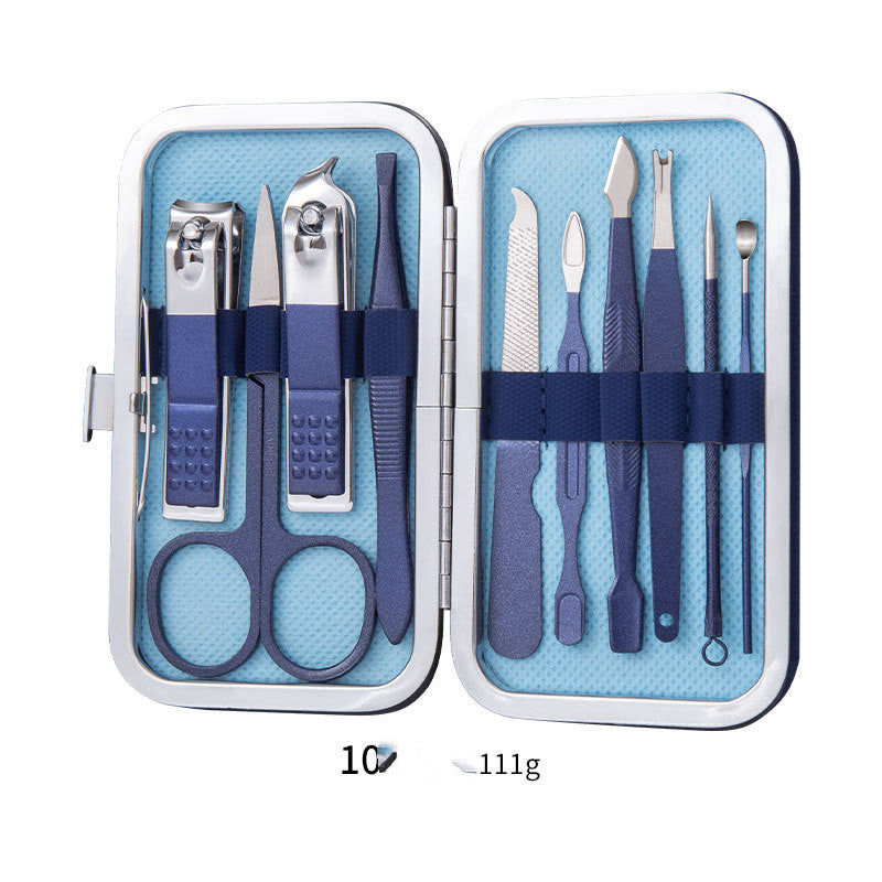 Professional Scissors Nail Clippers Set Ear Spoon Dead Skin Pliers Nail Cutting Pliers Pedicure Knife Nail Groove Trimmers - URBAN METRO