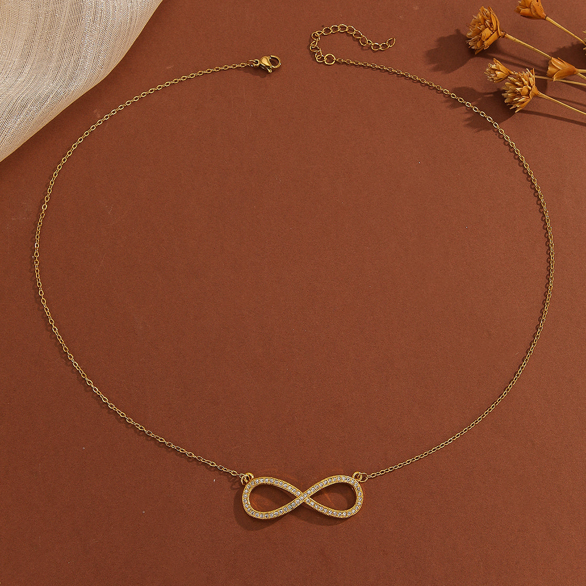 1pcs Simple Exquisite Inlaid Sparkling Diamond Symbol 8,Letter Love Pendant Necklace, Suitable For Women's Daily Wear, A Holiday Gift For Wives And Mothers - URBAN METRO