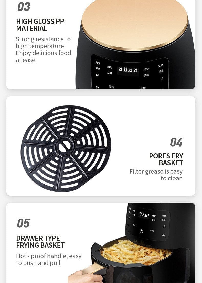 Air Fryer Smart Touch Home Electric Fryer - URBAN METRO