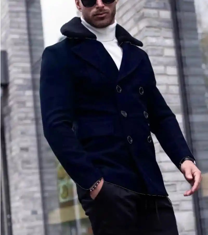 Men’s Fur Collar Coat | Stylish Winter Suit Jacket
