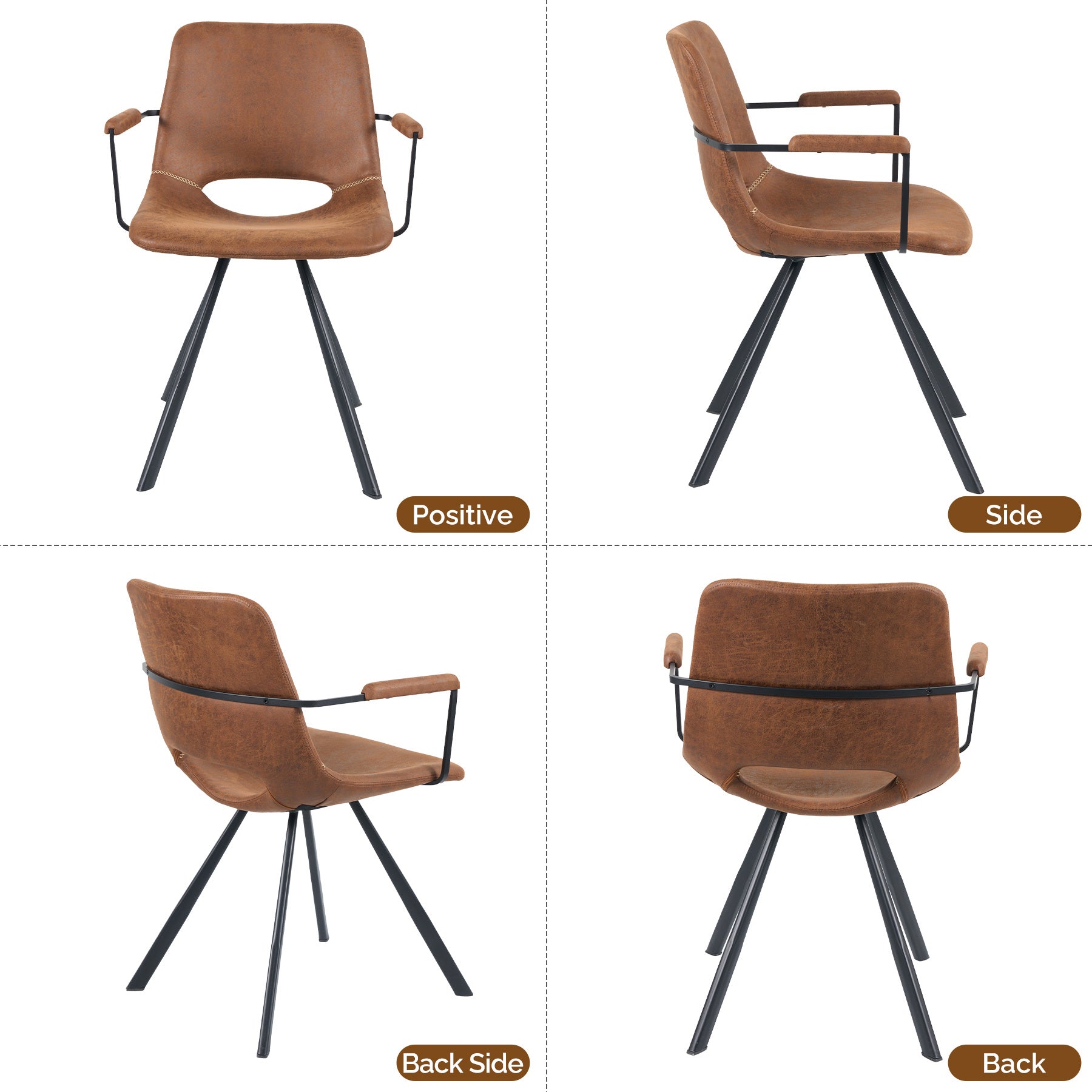 Modern Interior Kitchen & Dinning Room Chairs soft velvet coating Synthetic leather covering - URBAN METRO