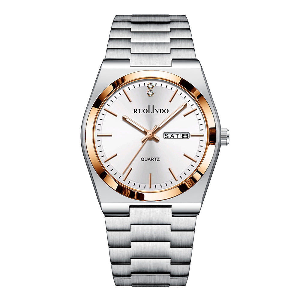 Double Calendar Advanced Stainless Steel Luminous Men's Watch - URBAN METRO