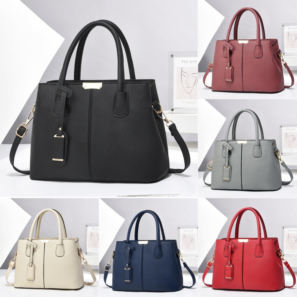 Women PU Leather Handbags Ladies Large Capacity Tote Bag Female Square Shoulder Bags New Fashion Crossbody Bags - URBAN METRO