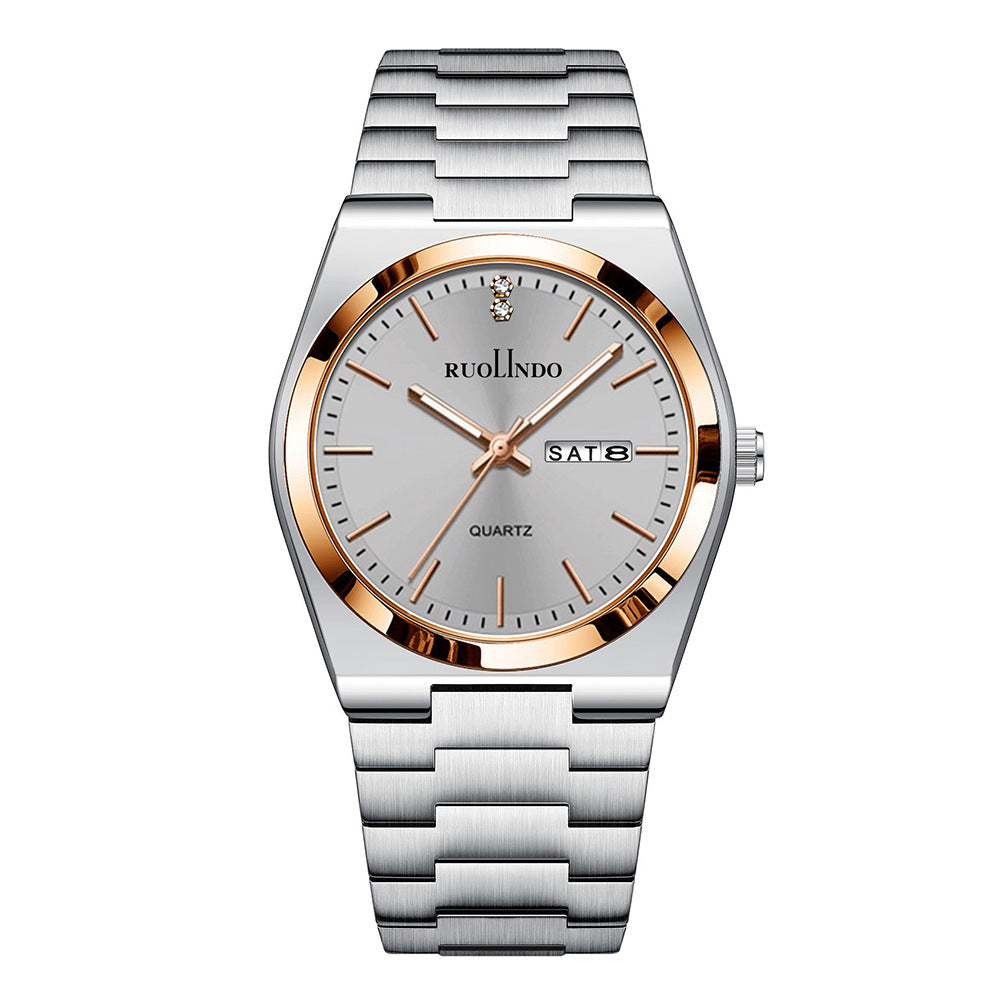 Double Calendar Advanced Stainless Steel Luminous Men's Watch - URBAN METRO