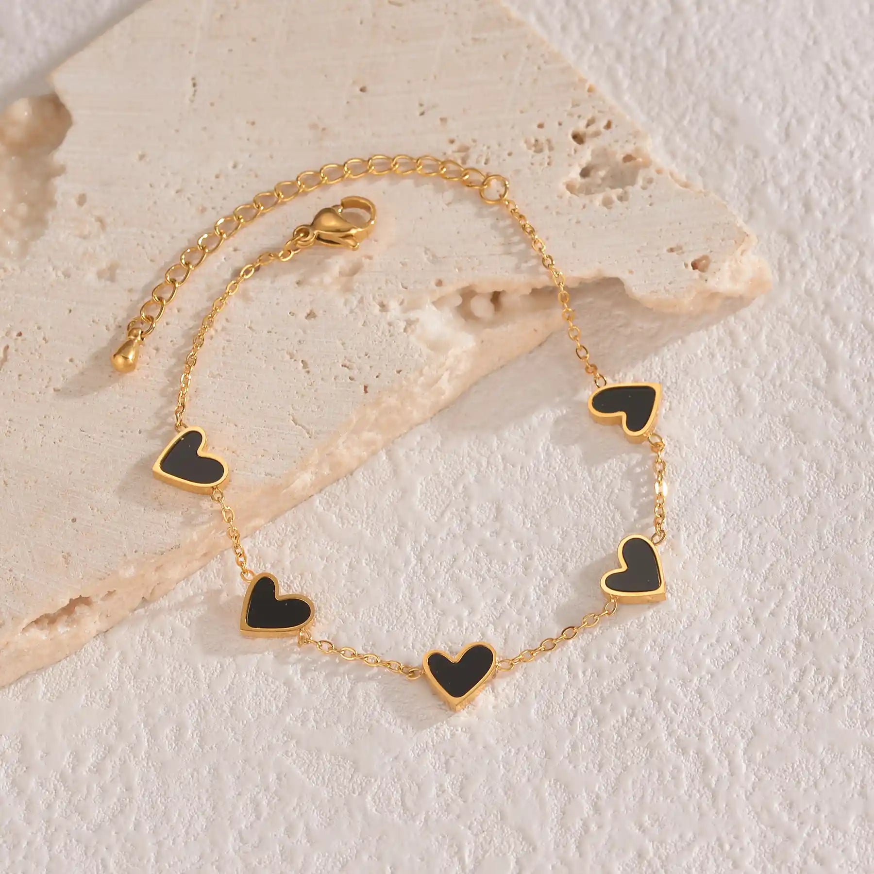 : Ins Love stainless steel dripping heart bracelet for women