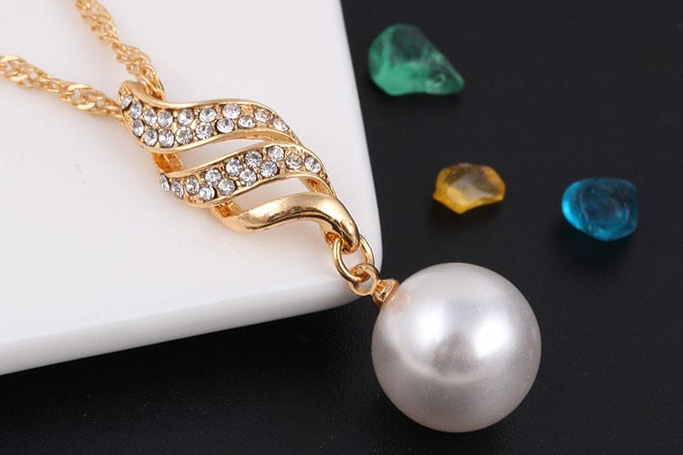 Pearl Stud Necklace Set - URBAN METRO