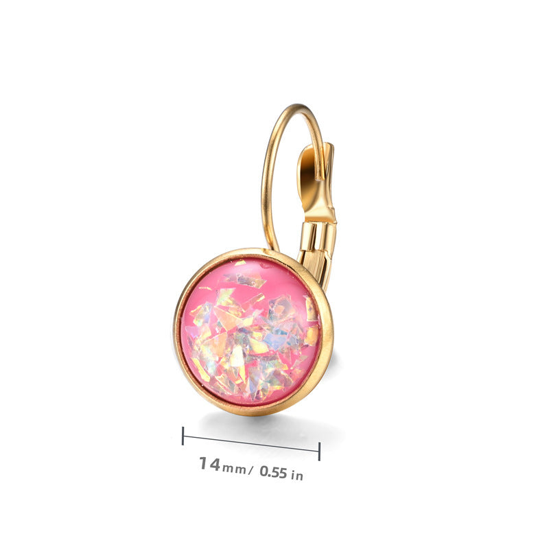 New Sequin Rhinestone Earrings Fashion Stainless Steel Jewelry For Women - URBAN METRO