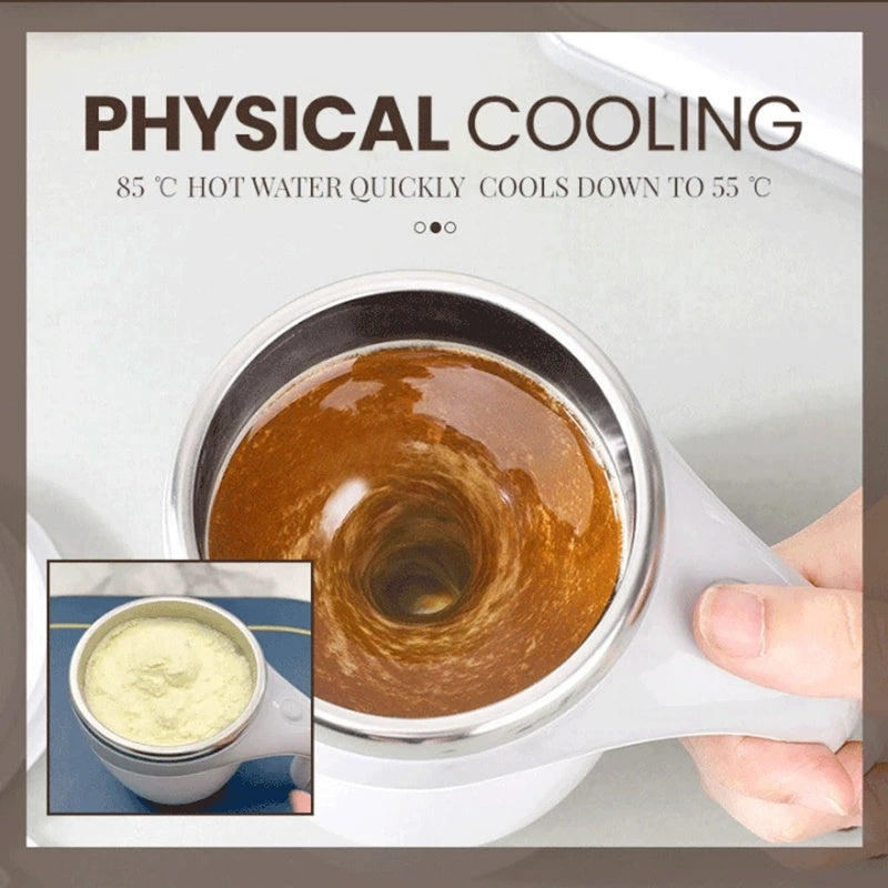 Rechargeable Model Automatic Stirring Cup Coffee Cup High Value Electric Stirring Cup Lazy Milkshake Rotating Magnetic Water Cup - URBAN METRO