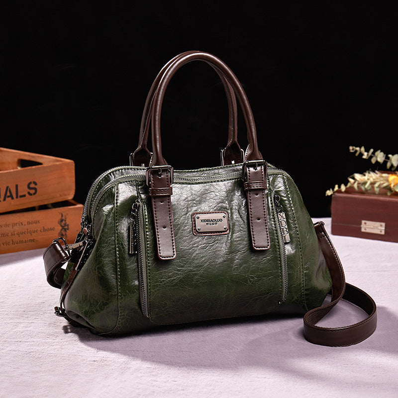 One-shoulder Portable Messenger Large-capacity Soft Leather Female Bag - URBAN METRO