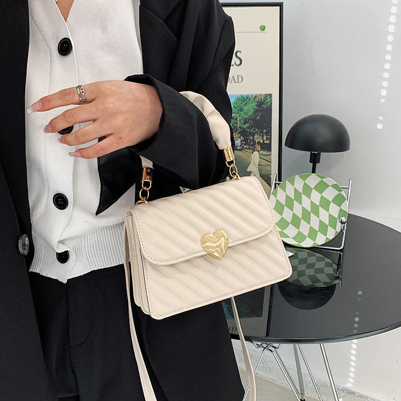 Women Handbags Fashion Chain Shoulder Bags With Love Metal Design - URBAN METRO