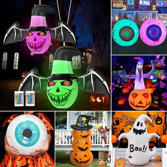 Halloween Inflatable Ghost Pumpkin | Outdoor Luminous Decoration