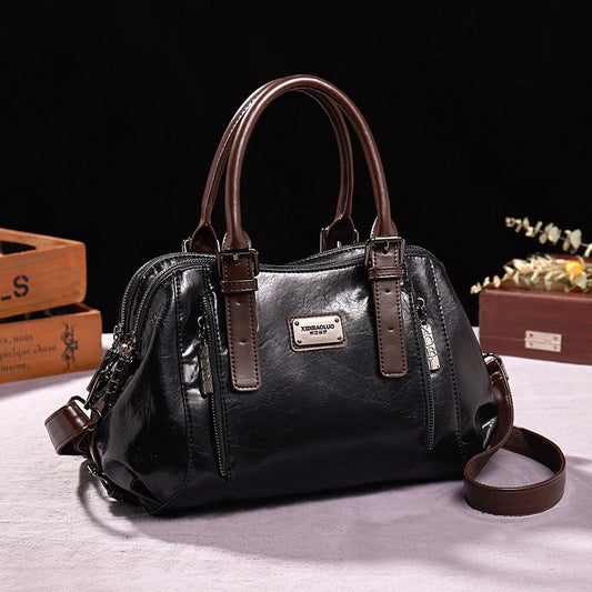 One-shoulder Portable Messenger Large-capacity Soft Leather Female Bag - URBAN METRO