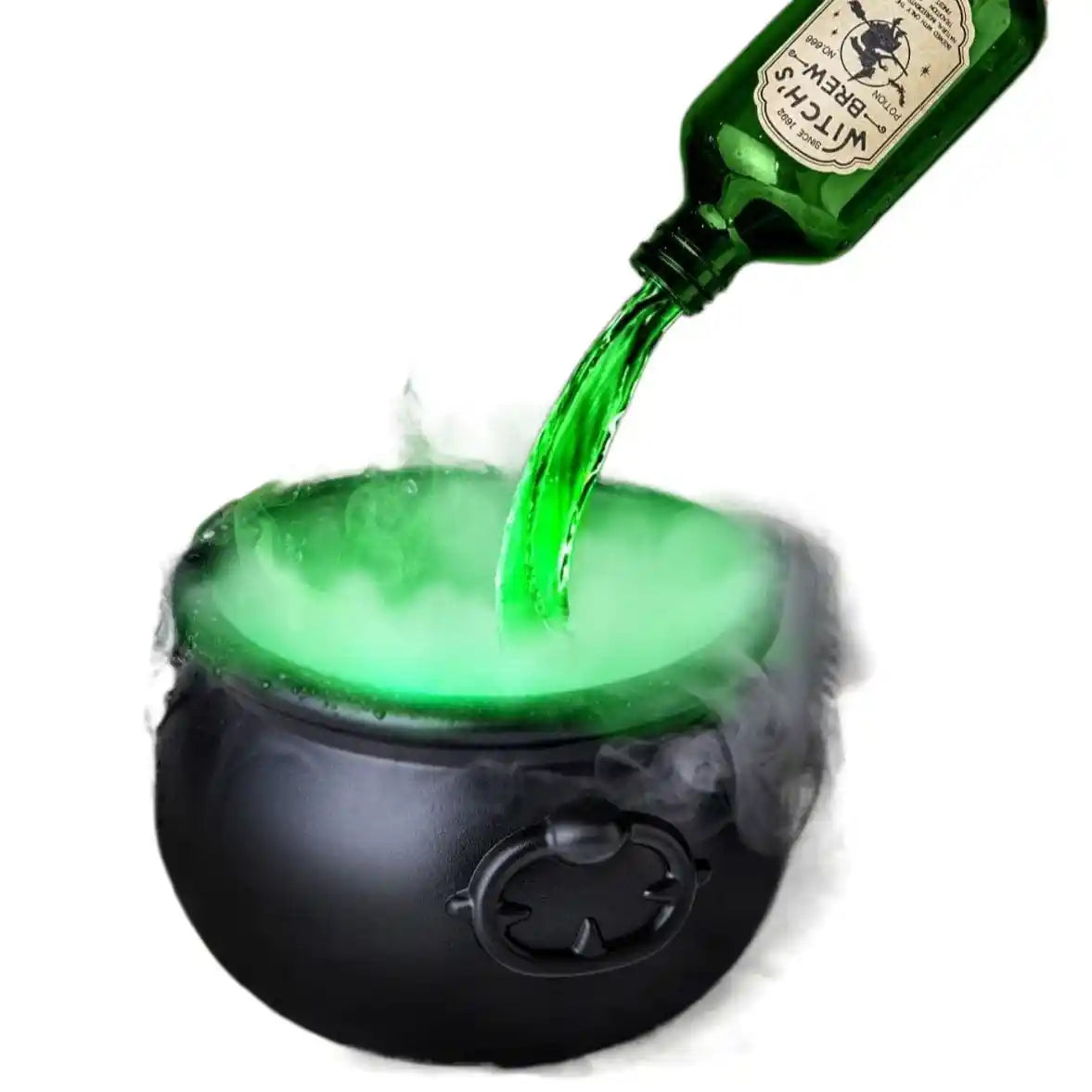Smoking witch brew cauldron centerpiece for Halloween party decor