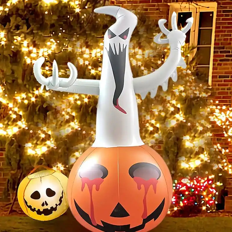 Halloween Inflatable Ghost Pumpkin | Outdoor Luminous Decoration