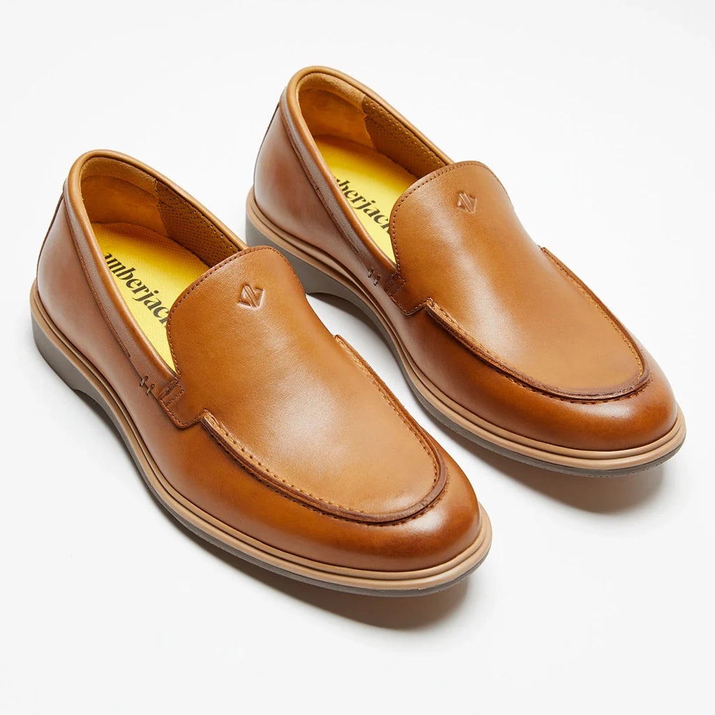 Tan Leather Loafers for Men – Premium Slip-On Formal & Casual Shoe - URBAN METRO