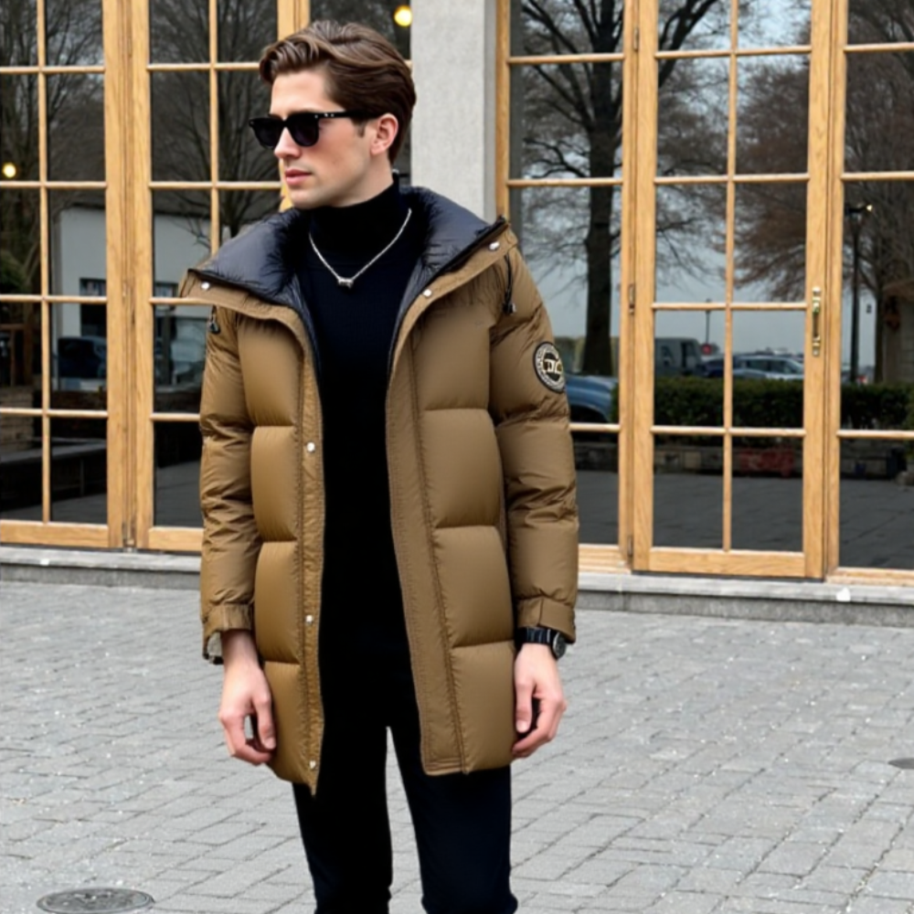 Mens Hooded Zipper Puffy Jacket With Pockets - URBAN METRO