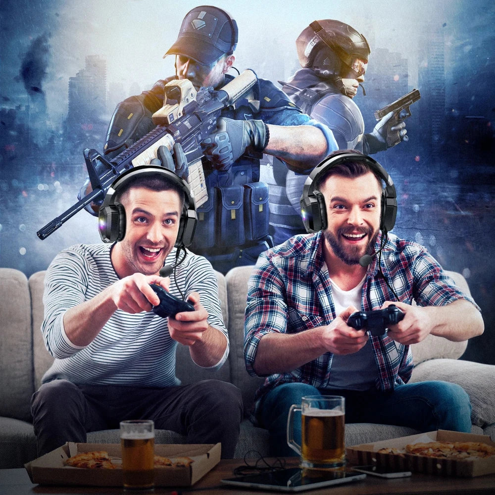 LED K8 Gaming Headphone – Stereo Sound, Noise Reduction, RGB Lights - URBAN METRO