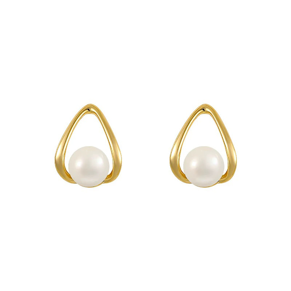 Silver Needle New Trendy Drop-shaped Pearl Stud Earrings - URBAN METRO
