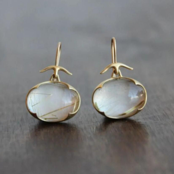 Women's Simple Fashion Personality Oval Stud Earrings - URBAN METRO