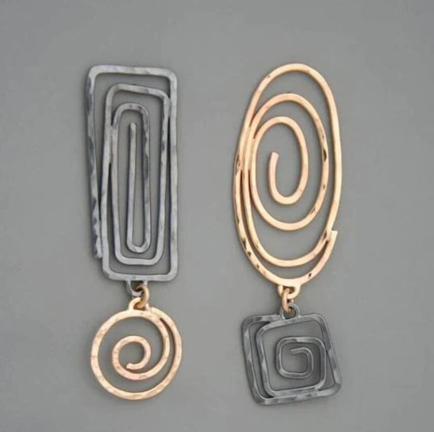 Vintage Bohemian Oval Back Hollow Mosaic Pendant Earrings For Women - URBAN METRO