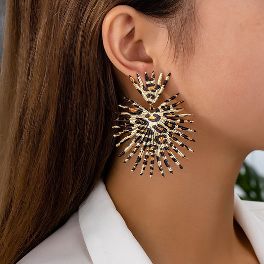 Fashion Temperament Leopard Print Women's Earrings - URBAN METRO