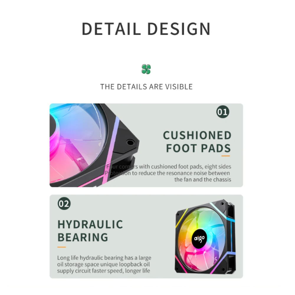 RGB Gaming Cooling Fan Kit – 3 Pcs Set with LED Light Effects - URBAN METRO