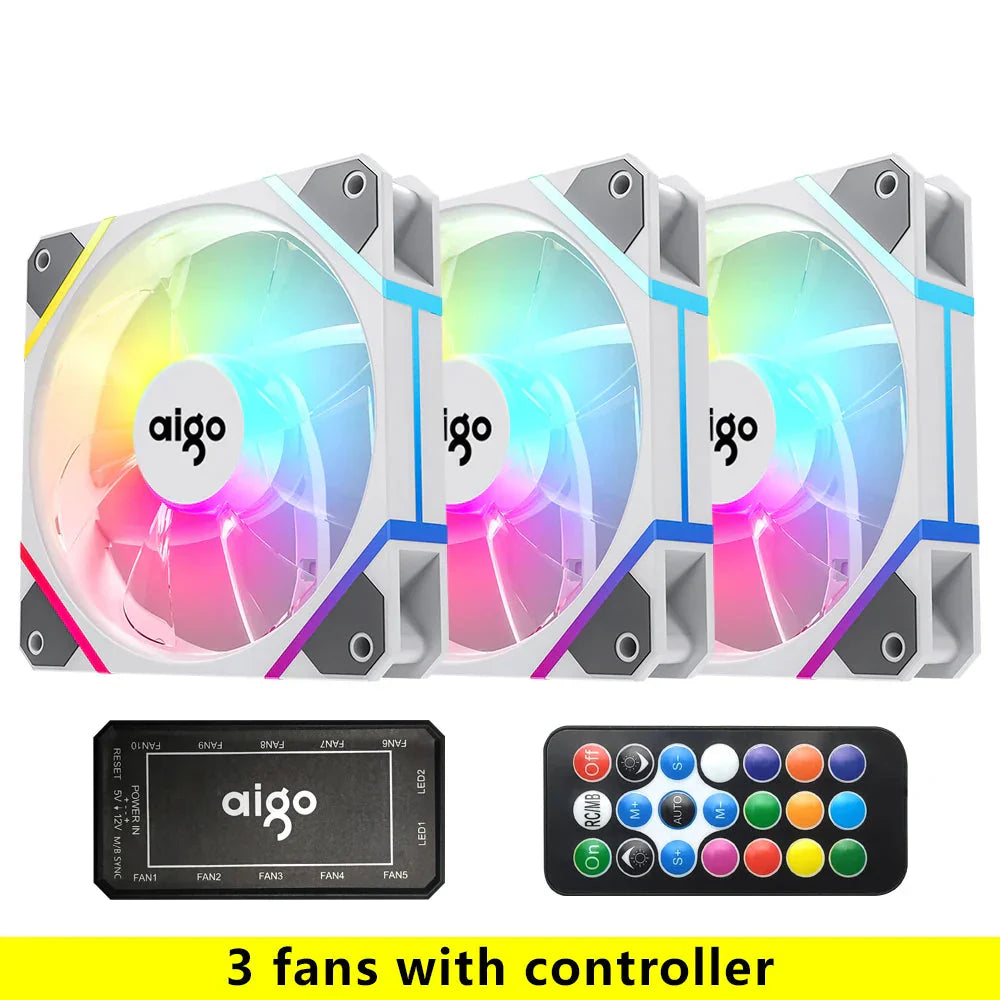 RGB Gaming Cooling Fan Kit – 3 Pcs Set with LED Light Effects - URBAN METRO